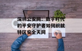 深圳公安网：数字时代的平安守护者如何织就特区安全天网