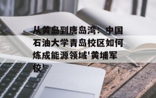 从黄岛到唐岛湾：中国石油大学青岛校区如何炼成能源领域'黄埔军校'