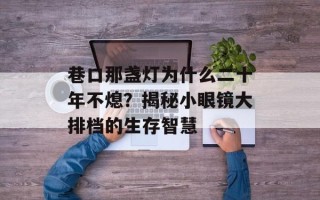 巷口那盏灯为什么二十年不熄？揭秘小眼镜大排档的生存智慧