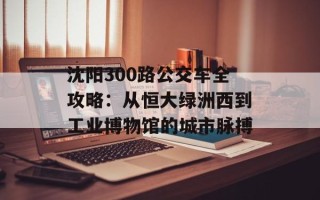 沈阳300路公交车全攻略：从恒大绿洲西到工业博物馆的城市脉搏
