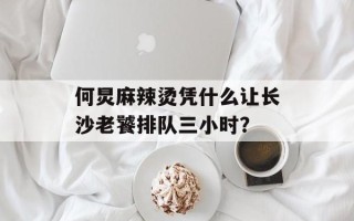 何炅麻辣烫凭什么让长沙老饕排队三小时？